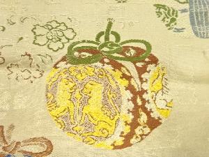 アンティーク　棗に花模様織り出し名古屋帯